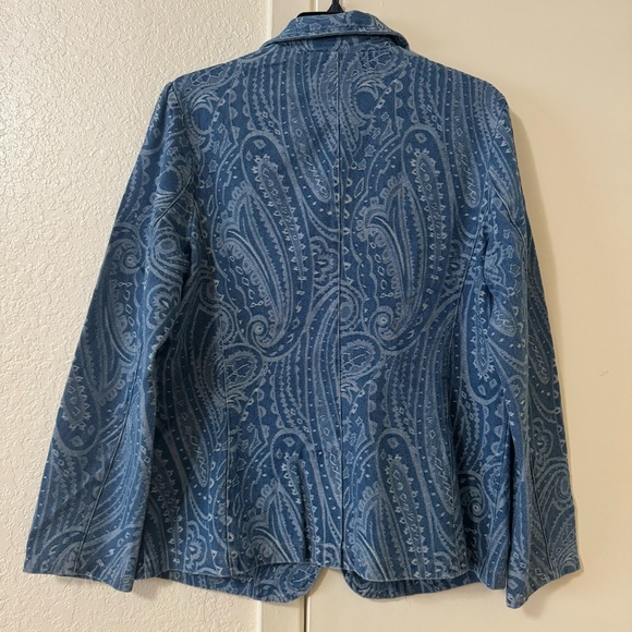 NWT Solitaire Paisley Denim Jacket Size M - Picture 2 of 4